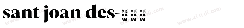 sant joan des字体转换